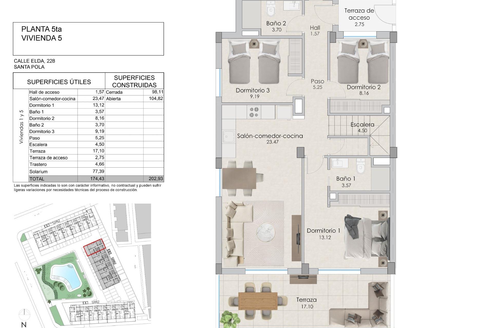 Nouvelle construction - Attique -
Santa Pola - Playa Tamarit