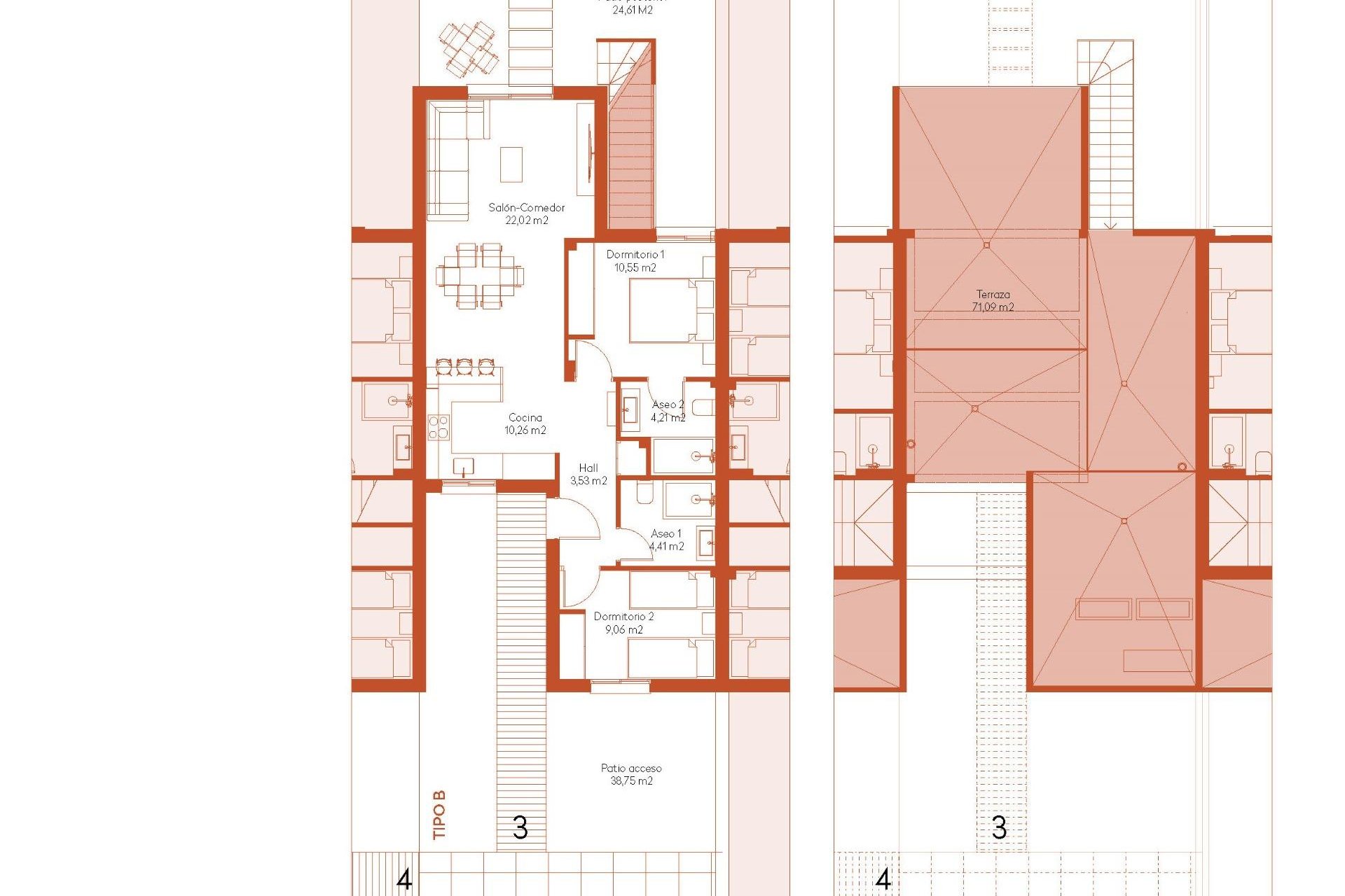 Obra nueva - Town House -
Banos y Mendigo - Altaona Golf