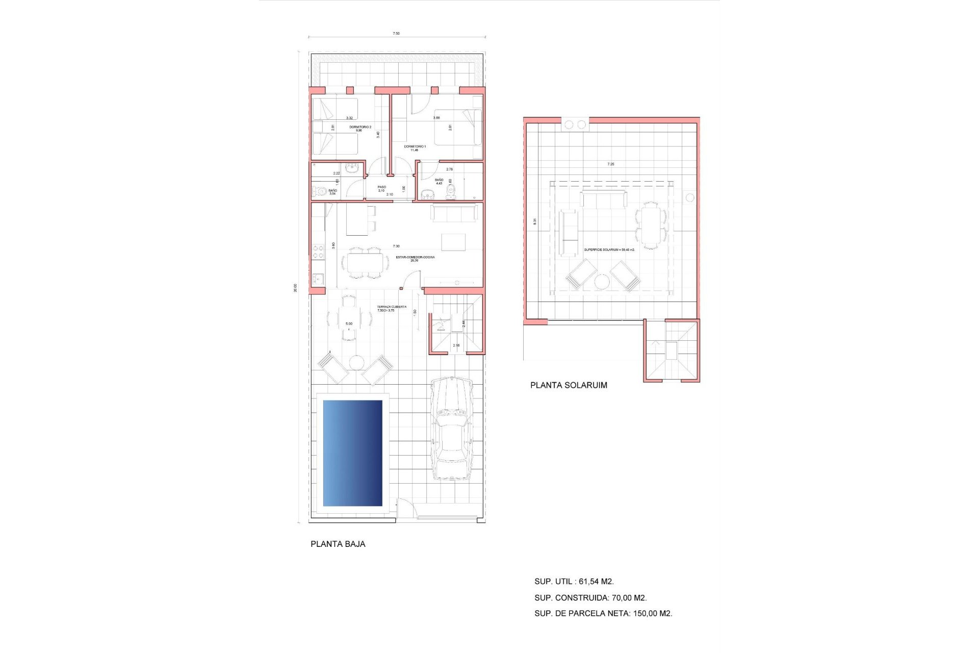 Obra nueva - Town House -
Fuente Álamo - La Pinilla