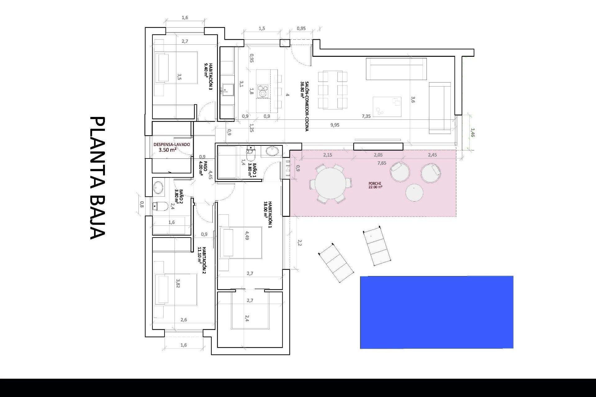 Obra nueva - Villa -
Monforte del Cid - La Capitana