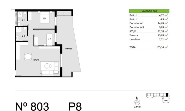 Nouvelle construction - Attique -
San Miguel de Salinas - Pueblo